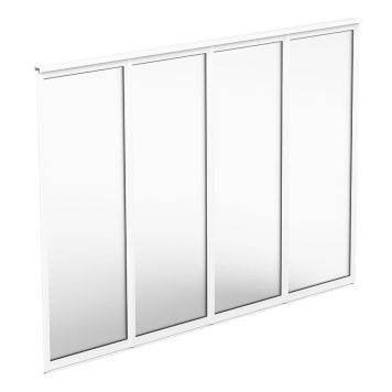 FAST VÄGGPARTI HALLE SOLID ISOLER 4-DELAT VIT