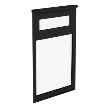 FAST FÖNSTER HALLE SOLID ISOLER HÖRN MED LUCKA SVART