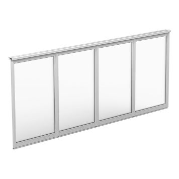 FAST FÖNSTERPARTI HALLE SOLID ISOLER 4-DELAT ALUMINIUMGRÅ