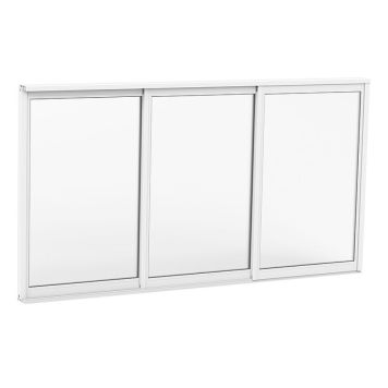 SKJUTBART FÖNSTERPARTI HALLE PRIMOLUX 3-DELAT VIT