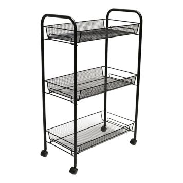 FÖRVARINGSVAGN DUSCHY ROLLO 3-PLAN SVART