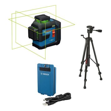 VERKTYGSPAKET BOSCH PROFFESSIONAL LINJELASER + BATTERI & STATIV