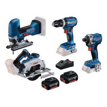 VERKTYGSPAKET BOSCH PROFFESSIONAL VERTYGSSET + SLAGSKRUVDRAGARE 18V 2X4,0AH