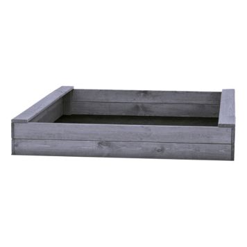 SANDLÅDA NORDIC PLAY ACTIVE MED SKYDD 120X120CM GRÅ 