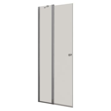 DUSCHDÖRR SCANBAD FLEXI FAST SKÄRMVÄGG MED SLAGDÖRR KROM/KLAR 100CM