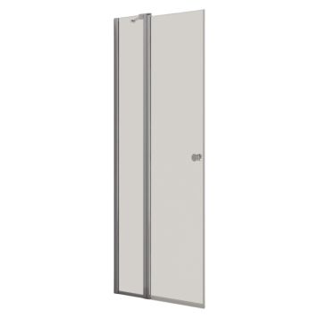 DUSCHDÖRR SCANBAD FLEXI FAST SKÄRMVÄGG MED SLAGDÖRR KROM/KLAR 90CM