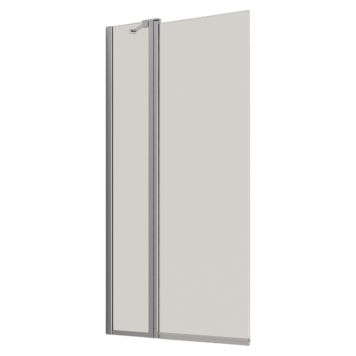 BADKARSVÄGG MED SLAGDÖRR SCANBAD FLEXI KROM/KLAR 100CM