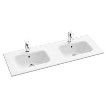TVÄTTSTÄLL DUBBEL SCANBAD DEWY PORSLIN VIT 120CM 