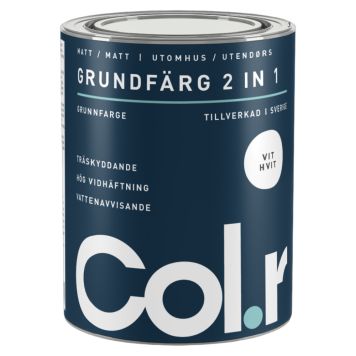 GRUNDFÄRG COL.R  2 IN 1 VIT 1L