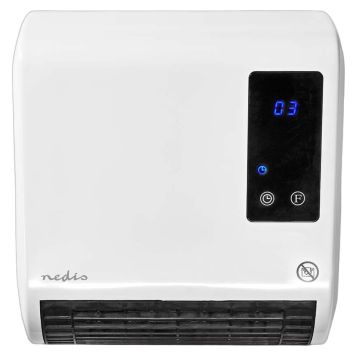 BADRUMSVÄRMARE NEDIS 2000W JUSTERBAR TERMOSTAT VIT