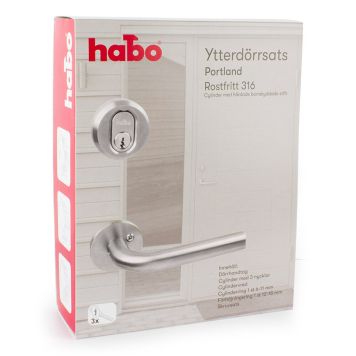 LÅSSATS HABO PORTLAND ROSTFRITT SYRAFAST 