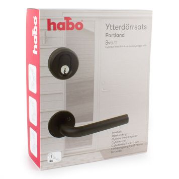 LÅSSATS HABO PORTLAND SVART