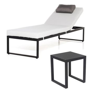 SOLSÄNG SENSUM SKEPPARHOLMEN SVART+SIDOBORD