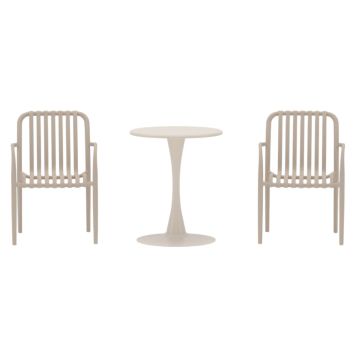 CAFÉSET VENTURE HOME LIMNOS +2 STOLAR BEIGE