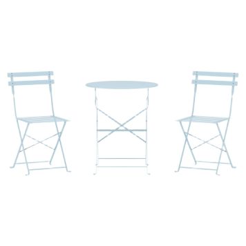 CAFÉSET VENTURE HOME TAO +2 STOLAR LJUSBLÅ