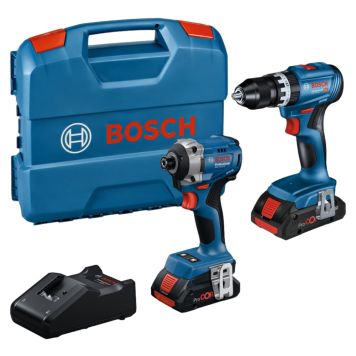 VERKTYGPAKET BOSCH PROFESSIONAL GSB/GDR 18V 2X4,0AH 