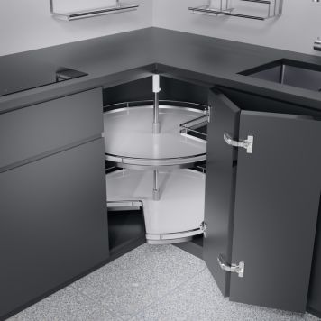 HÖRNSKÅPSUTDRAG THEOFILS ARENAPLUS CLASSIC 270° VIT/KROM