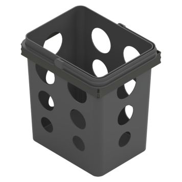 KÄLLSORTERING THEOFILS ALICANTE 22X18CM BESLAG HINK MED HÅL MÖRKGRÅ 