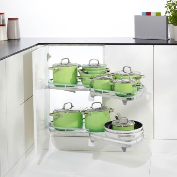 HÖRNSKÅPSUTRDRAG THEOFILS LEMANS II 600MM HÖGER ARENA PLUS STYLE VIT/KROM