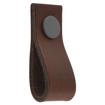 HANDTAG THEOFILS ARI LÄDER  GRÅ/BRUNT