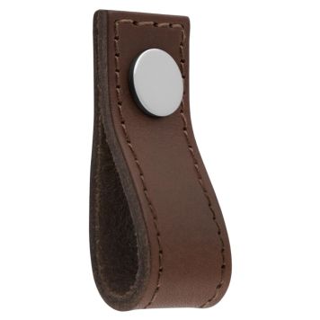 HANDTAG THEOFILS AVIO LÄDER KROM/BRUNT 