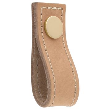 HANDTAG THEOFILS AVIO LÄDER MÄSSING/NATUR 