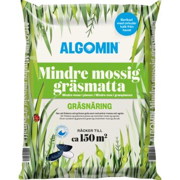 GRÄSNÄRING ALGOMIN MINDRE MOSSIG GRÄSMATTA 6,5KG