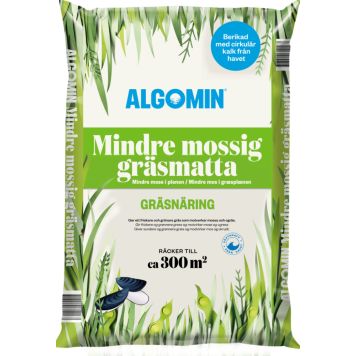 GRÄSNÄRING ALGOMIN MINDRE MOSSIG GRÄSMATTA 13KG