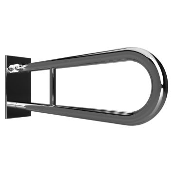 STÖDHANDTAG BEMETA HELP VIKBAR U-FORM TÄCKLOCK 850MM STÅL POLERAD