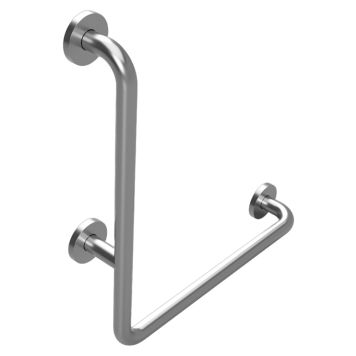 VÄGGSTÖD BEMETA HELP L-FORM TÄCKLOCK 680MM VÄNSTER STÅL BORSTAD