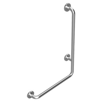 VÄGGSTÖD BEMETA HELP L-FORM 890MM HÖGER STÅL BORSTAD