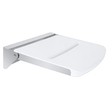 DUSCHSITS BEMETA HELP VIKBAR STÅL POLERAD VIT PLAST