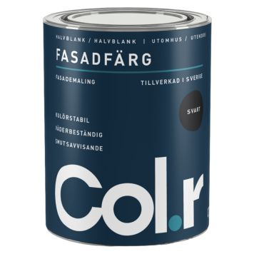 FASADFÄRG COL.R SVART 0,7 L