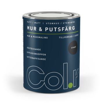 PUTS & MURFÄRG COL.R SVART 1 L