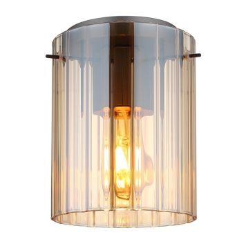 TAKLAMPA GLOBO TULIVAR E27 GRÅ/AMBER