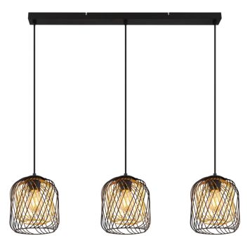 PENDELLAMPA GLOBO DICHTI E27 3L SVART