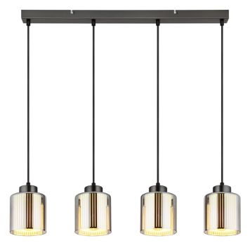 PENDELLAMPA GLOBO FELICIA E27 4L SVART