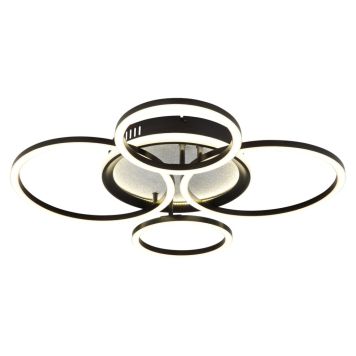 TAKLAMPA GLOBO ALVIS LED SVART