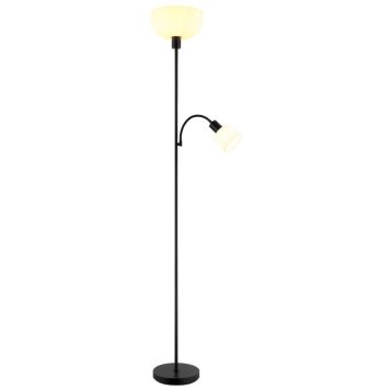 GOLVLAMPA GLOBO HINTON E27/E14 2L SVART