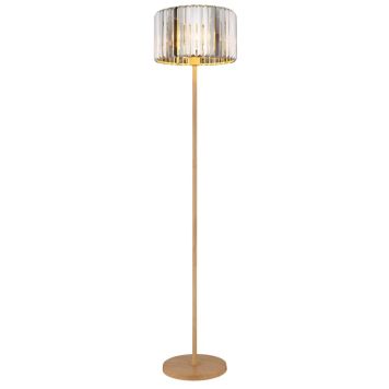 GOLVLAMPA GLOBO RUN E27 BEIGE/RÖKFÄRGAD