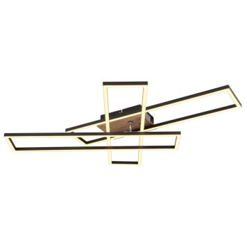 TAKLAMPA GLOBO DAKARI LED BRUN/SVART