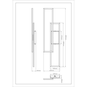 TAKLAMPA GLOBO TATJANA LED SVART