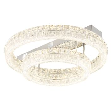 TAKLAMPA GLOBO LAUREL LED FJÄRRKONTROLL DIMBAR Ø60CM KROM 