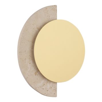 VÄGGLAMPA GLOBO ROJAS LED 27,5X30CM VIT/GULD