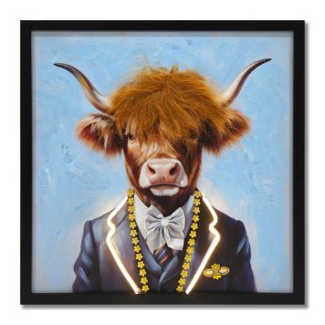 TAVLA GLOBO GEORGE BUFFALO CANVAS 52X52CM COLORFUL