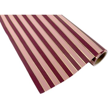 JULPAPPER RANDIG 70CMX2M BURGUNDY/ROSA