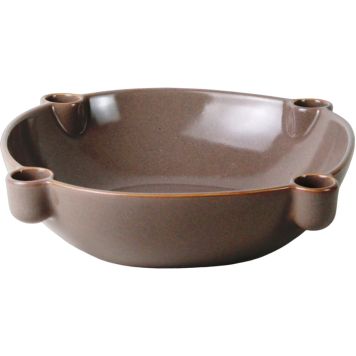 LJUSSTAKE SKÅL 22CM BRUN