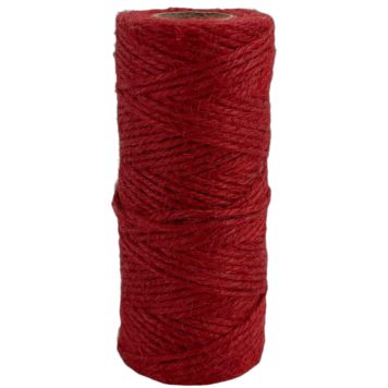 PRESENTSNÖRE 2MMX50M JUTE RÖD