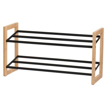 SKOHYLLA DAY 65,5X23X35CM SVART/TRÄ