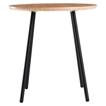 SIDOBORD DAY Ø40CM SVART/BRUN